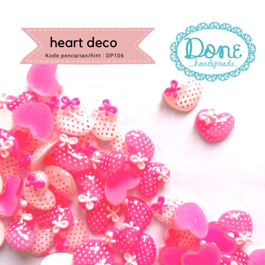 done handymade deco part love valentine aksesoris tempel DP106