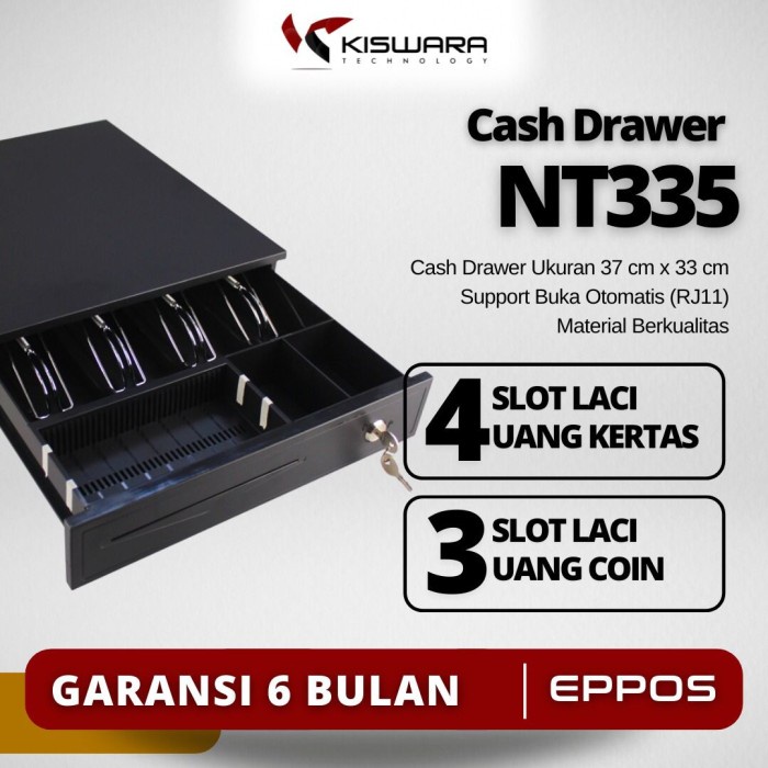 

[[JNT COD]] Cash Drawer 37x33CM 4K3C RJ11 [NT355] Laci Kasir