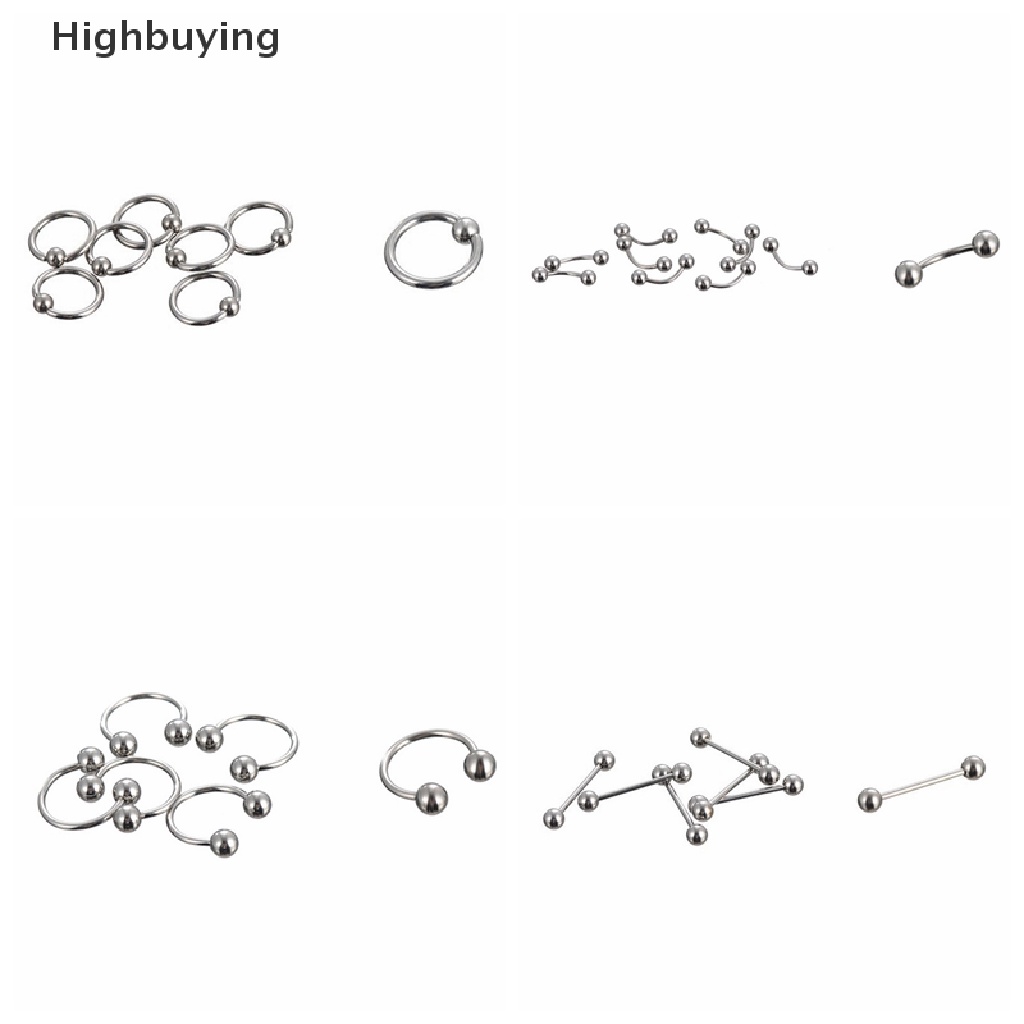 Hbid Perhiasan Tubuh Stainless Steel Alis Lidah Bar Labret Bibir Hidung Rings Glory