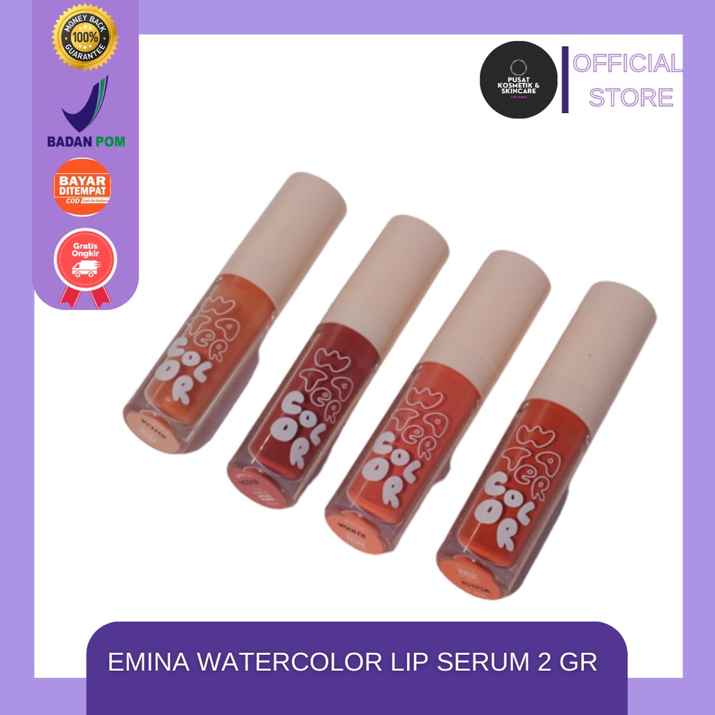 {READY}EMINA WATERCOLOR LIP SERUM 2 GR/ 01 DAWN/ 02 MIST