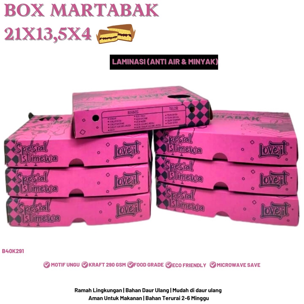 Dus Martabak Manis Box Martabak Motif (B40K291-Laminasi)