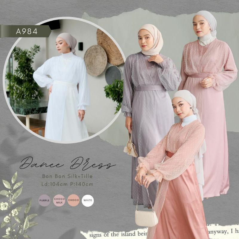 Grosir seri 984 DANEE DRESS_BONBON SILK+TILLE