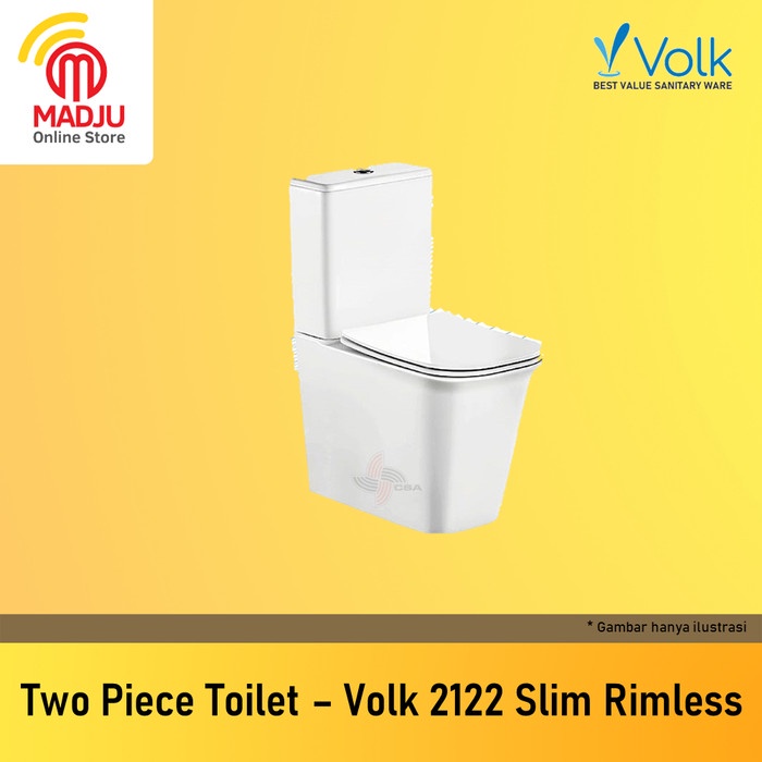 Terlaris Closet Duduk Volk 2122 Slim Rimless Free Jet Shower