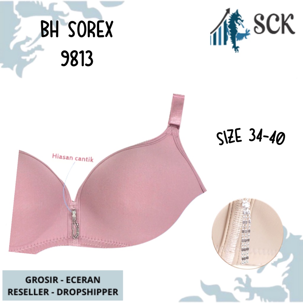 BH SOREX 9813 Super Soft Cup Besar  B-C Size 34-40 / Pakaian Dalam SOREX 9813 - sckmenwear GROSIR