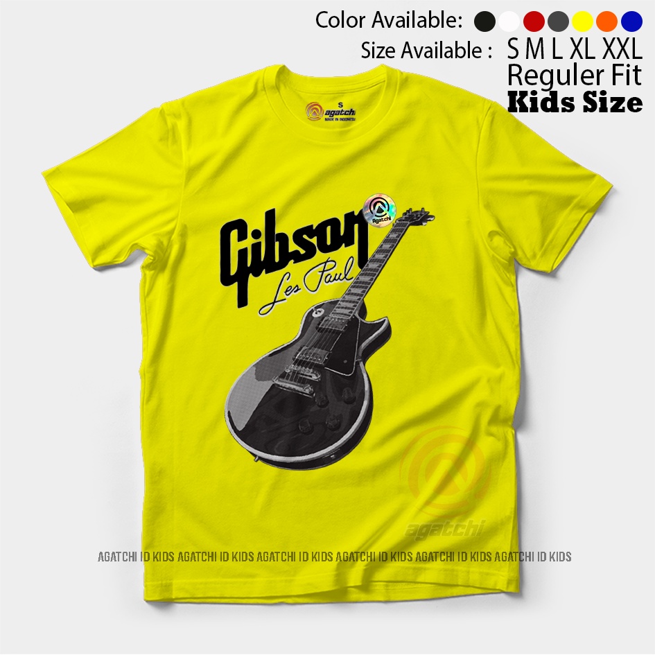 Baju Kaos Atasan Anak Laki - Laki Agatchi Motif Guitar