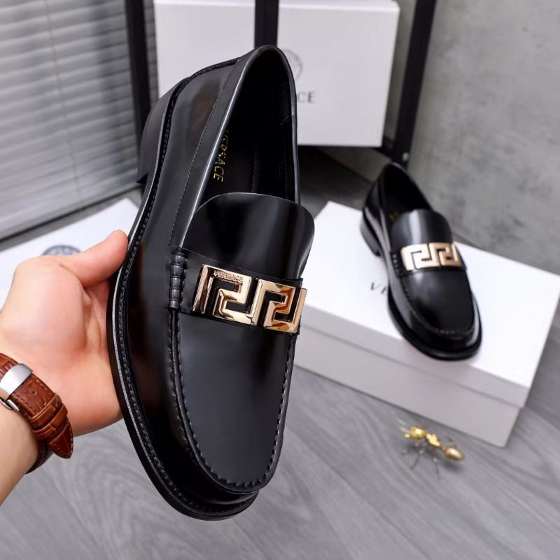 sepatu pria pantofel vers4ce sepatu formal cowok slip on men shoes mirror p1shoes hitam