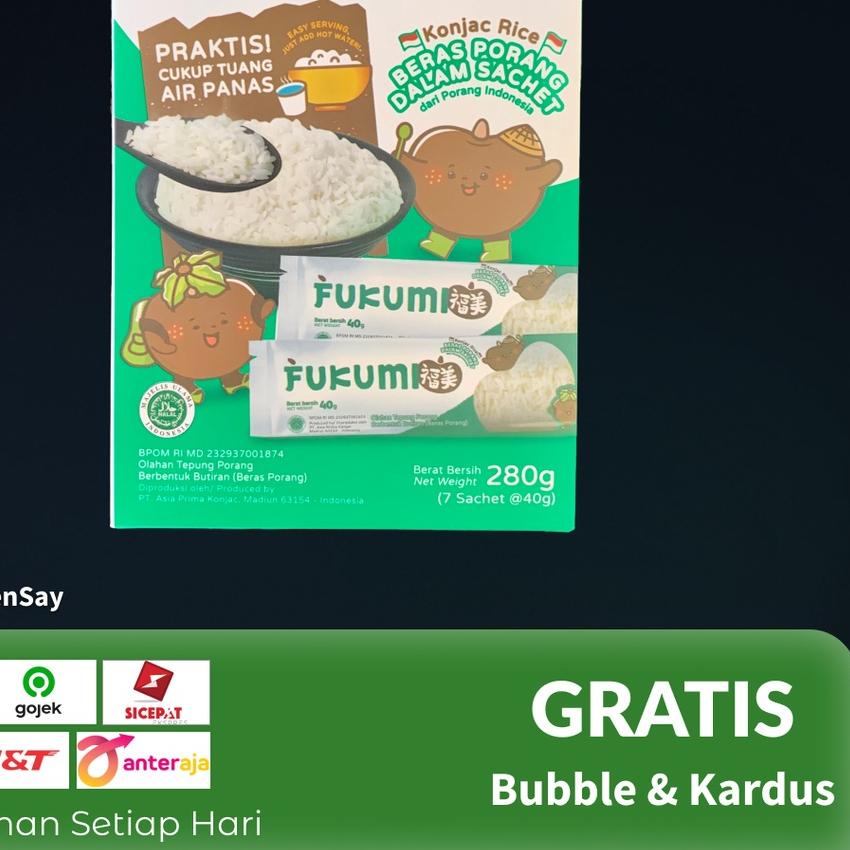 ✿ beras porang fukumi beras shirataki rendah kalori kemasan sachet ❉