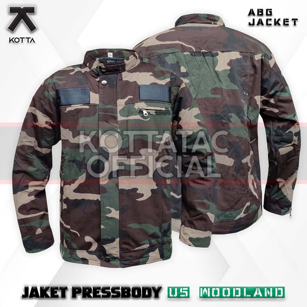 JAKET PRESSBODY LORENG USA - JAKET TACTICAL LORENG US ARMY - JAKET ABG LORENG WOODLAND USA