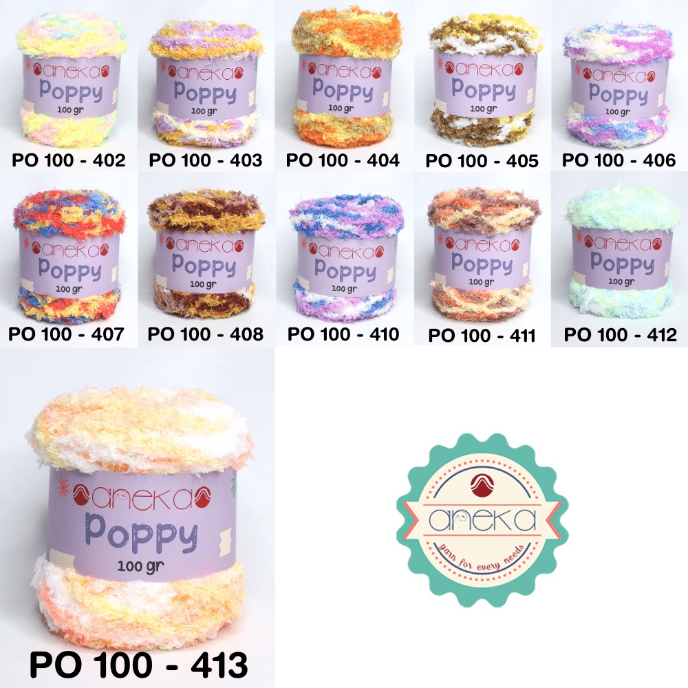 KATALOG - Benang Rajut Handuk Poppy / Towel Yarn 100gr Part 1