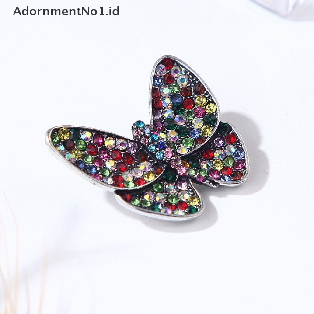 [AdornmentNo1] Bros Minyak Kupu-Kupu Warna-Warni Untuk Wanita Gesper Serangga Hijab Pin Mantel Hewan Pin Perhiasan Aksesoris Wanita [ID]