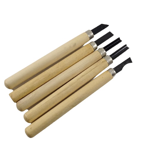 Pisau Ukir Alat Pahat Kayu Wood Craving Knife 5pcs