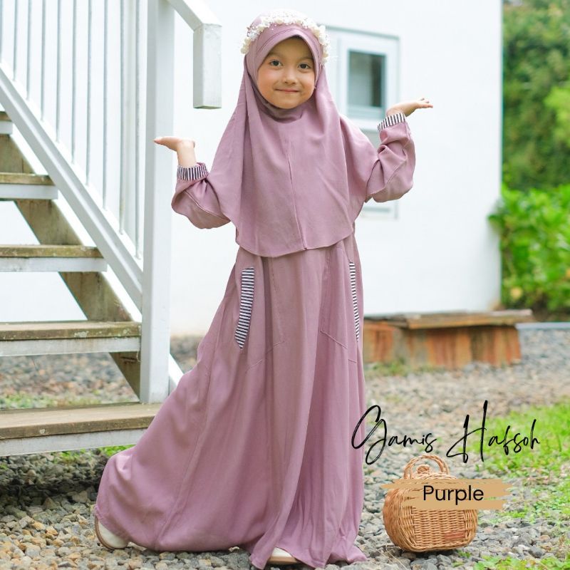 Gamis Hafsoh Original by BWM [1 Set dengan Krudung+Rompi]