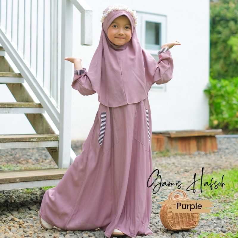 Gamis Hafsoh Original by BWM [1 Set dengan Krudung+Rompi]