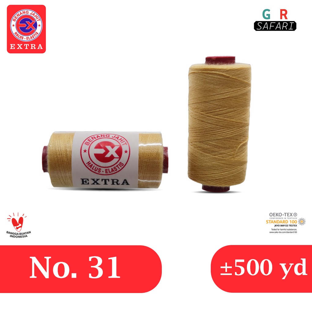 Benang Jahit Extra Warna Krem No. 31 - 500yard