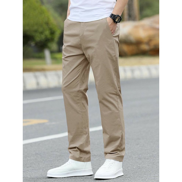 Celana Chino Panjang Pria Chino Standar/Reguler Premium ukuran 28-38