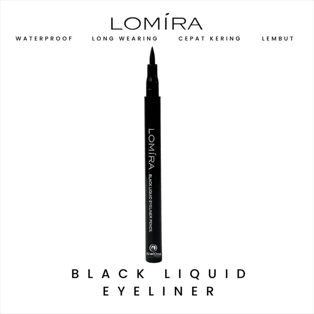 ❤ RATU ❤ Lomira Mascara Eyeliner 2in1 | Waterproof Black Liquid Eye Liner Pencil | Longlasting BPOM✔️