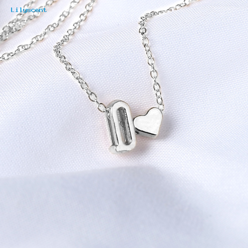 [LS] Kalung Pasangan Bentuk Huruf Liontin Pria Unisex Bahan Alloy Stainless Untuk Hadiah