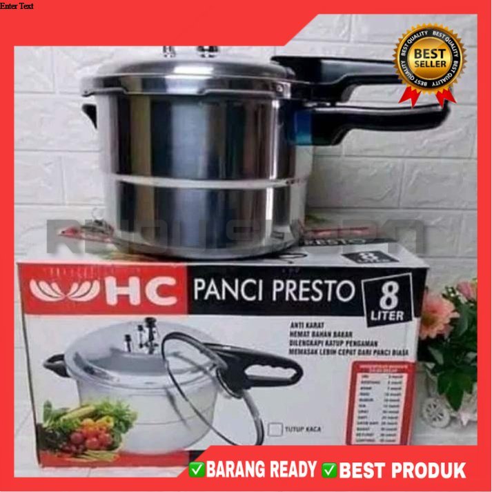 (RS)PANCI PRESTO 8L 8 LITER 8 L BESAR HC 8 LITER TANPA TUTUP KACA