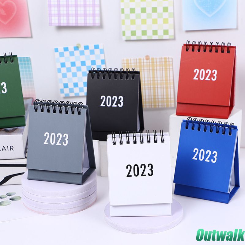 ღ 2023 Halus Mini Kalender Pesan Desktop Catatan Harian Scheduler Meja Planner Kreatif Sederhana Canggih Dekorasi Desktop Kantor Alat Tulis Sekolah perlengkapan