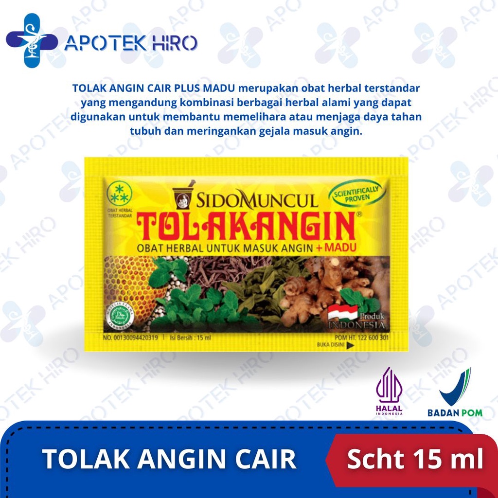 

Tolak Angin Cair Plus Madu 15 ml 12 Sachet