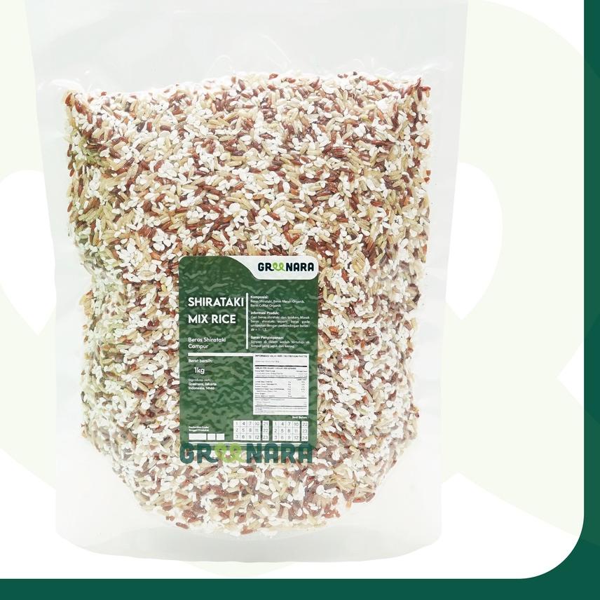 

☈ Shirataki Mix Rice 1Kg / Shirataki mix Beras Merah , Coklat Organik ◄