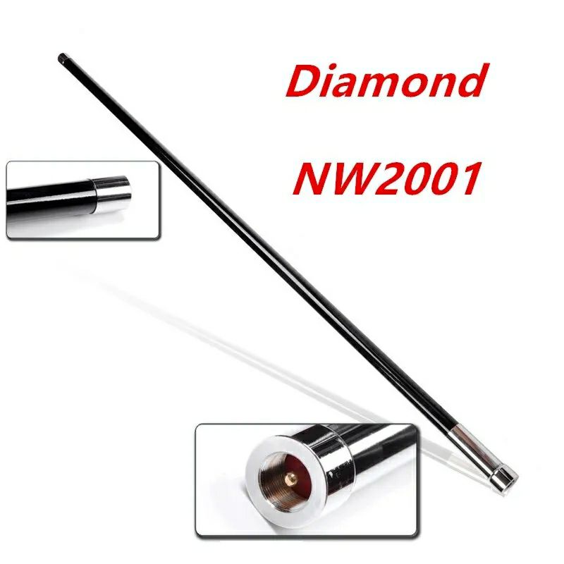 Antena Mobil Diamond Non Radial NW2001 dual band fiberglass Antenna / rig anten jeep hartop, Car radio antenna