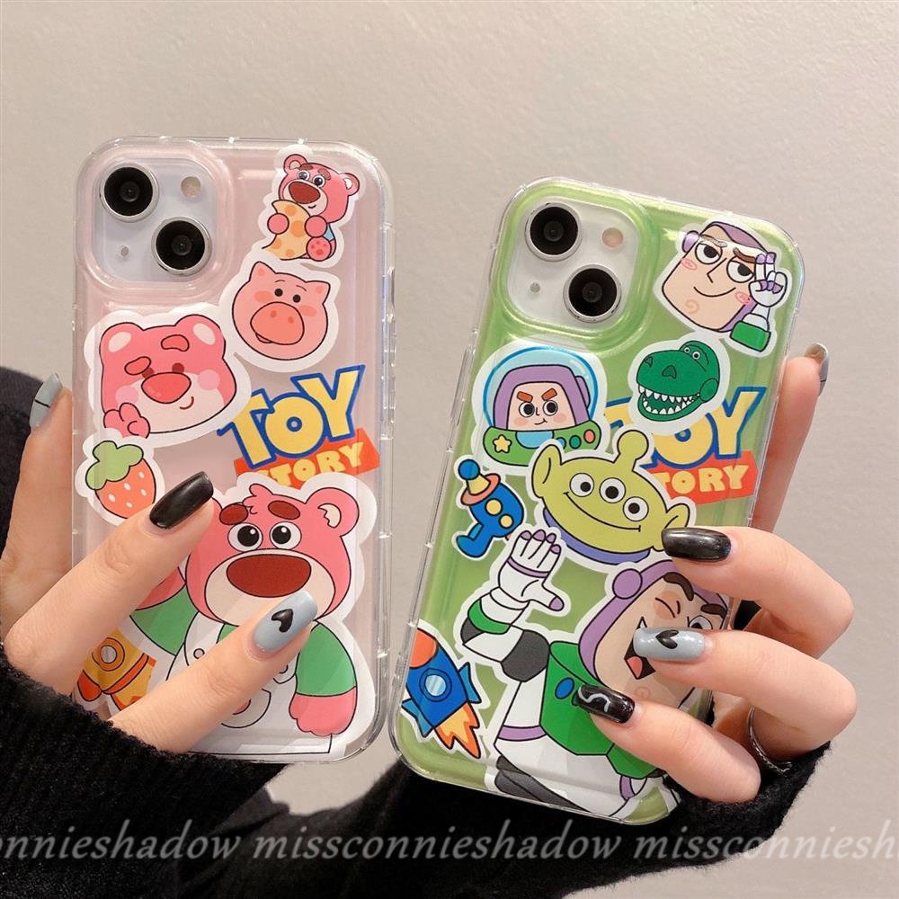 Kartun Toy Story Manyo Case Realme C21Y C25Y C12 C35 C1 C2 C11 2020 C33 C25 C15 C25s Realme C3 5i 5s 6i 5 C20 C20A C11 2021 Buzz Lucu Lightyear Alien Airbag Tahan Guncangan Soft Cover
