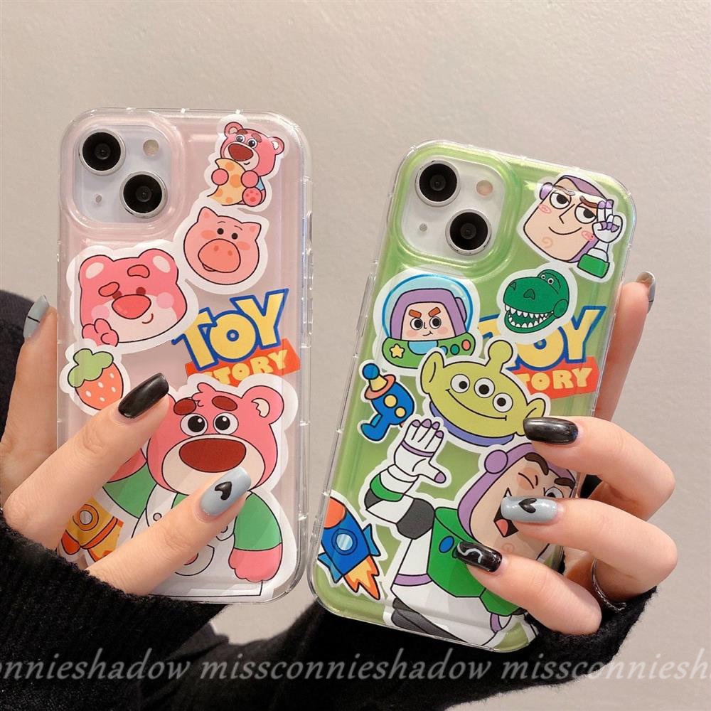 Untuk Redmi 9A 10 9C NFC A1 10A 9T Redmi Note9 10 11 10s 11s Note10s Note9 Note11 Note10 Kartun Toy Story Cute Manyo Buzz Lightyear Alien Case Airbag Shockproof Soft Tpu Cover