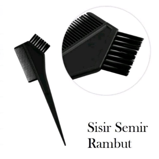 Sisir kuas dan mangkok semir cat rambut