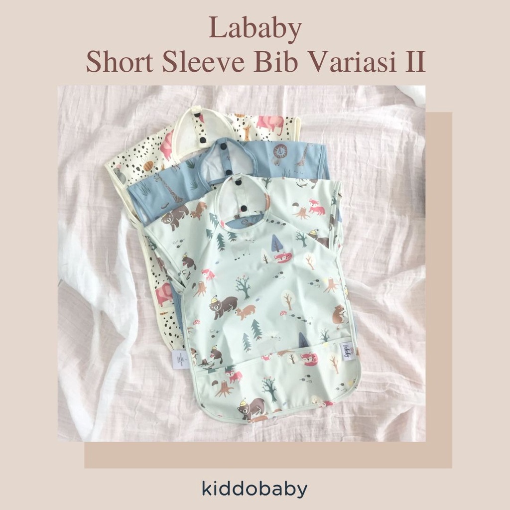 Lababy Short Sleeve Bib Variasi II | Celemek Bayi