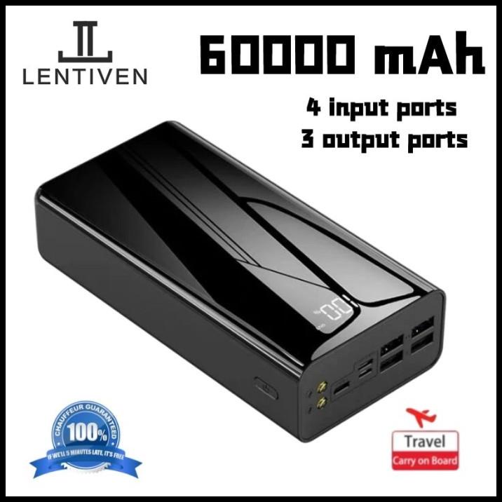 60000Mah Powerbank 4 Usb Fast Charging External Battery Powerbank Led