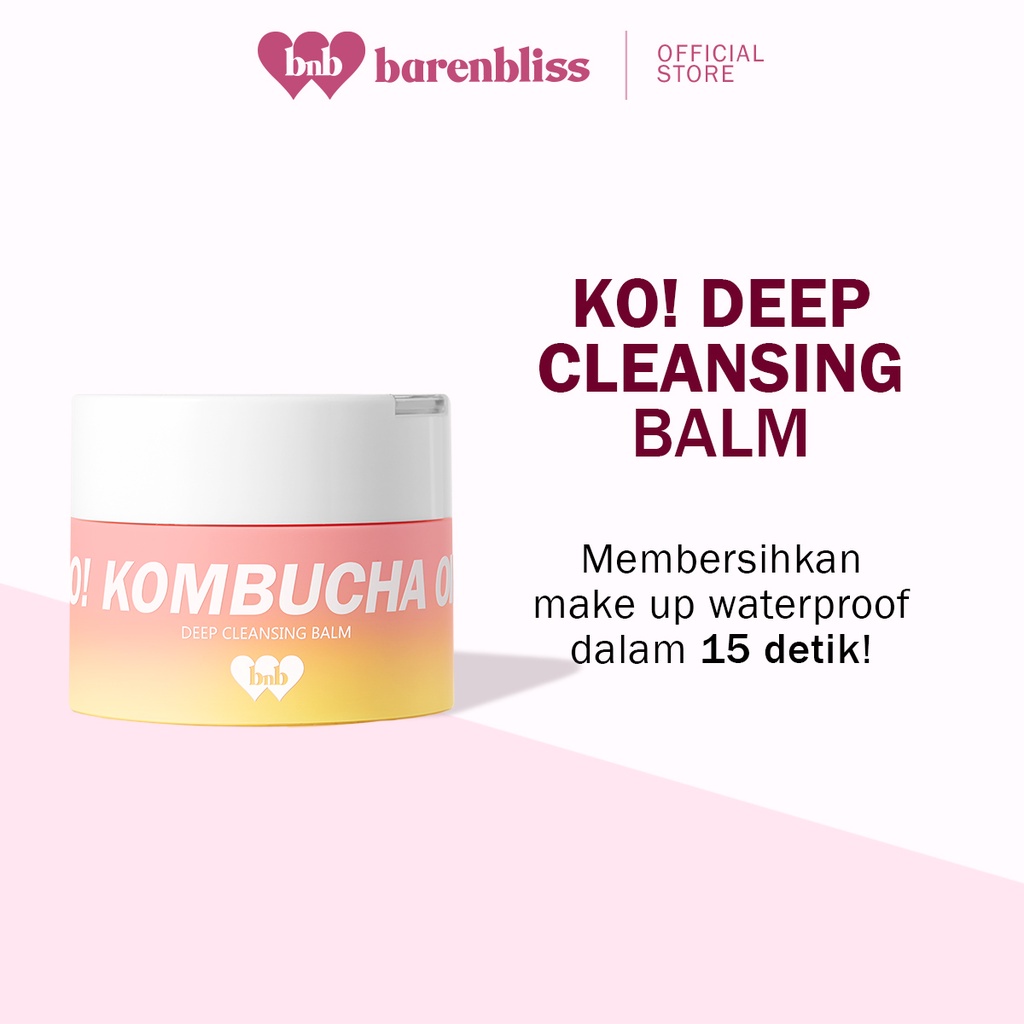 BARENBLISS KO! Kombucha Omega Deep Cleansing Balm Korea / Membersihkan Make Up Kosmetik Waterproof Dalam 15 Detik / Gentle Formula Nourishing Oil Based / Cleanse Cleanser Facial Wash Pembersih Wajah Muka / Skincare Face Care Cosmetic / BNB Paket Series