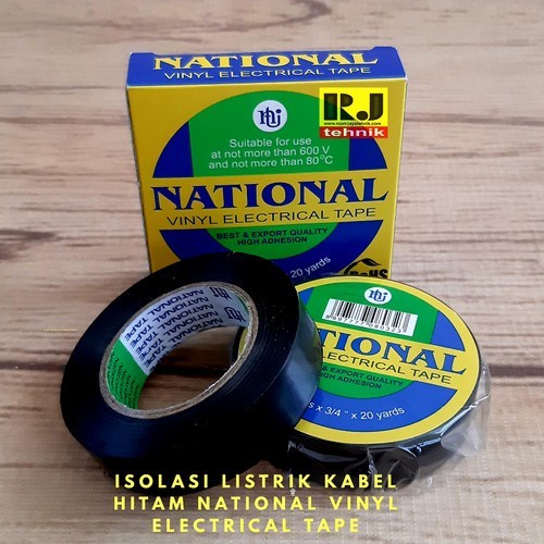 

National Isolasi Listrik Vinyl Hitam (Electrical Tape) Soalsi Original