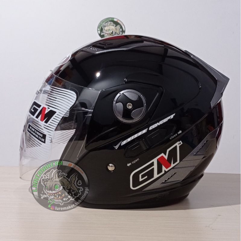 HELM GM INTERCEPTOR BLACK DOUBLE VISOR