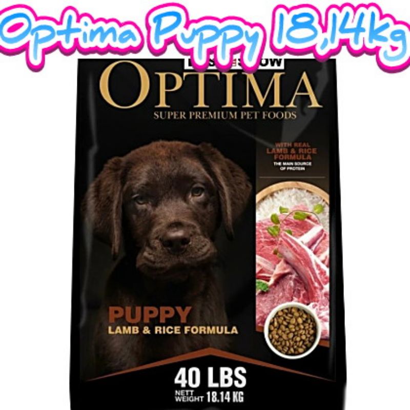 GOJEK Makanan Anjing OPTIMA PUPPY LAMB RICE 18KG/40LB DOG FOOD PREMIUM