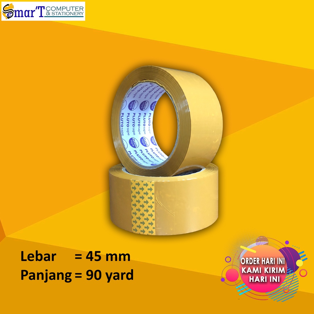 

Lakban Coklat Packing 45mm x 90 Yard Merk Pluto