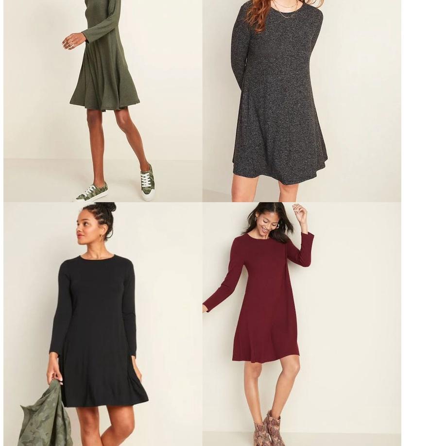 ♖ Oldnavy Knitted Longsleeve Swing Dress - OD dress ۞