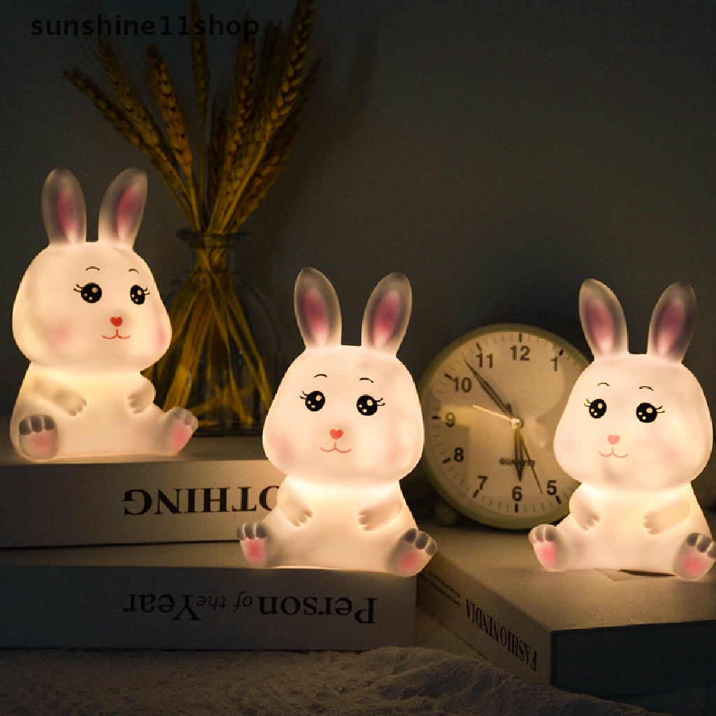 Sho Rabbit Led Night Light Lamp Lampu Tidur Kartun Hewan Lucu Kamar Hias N