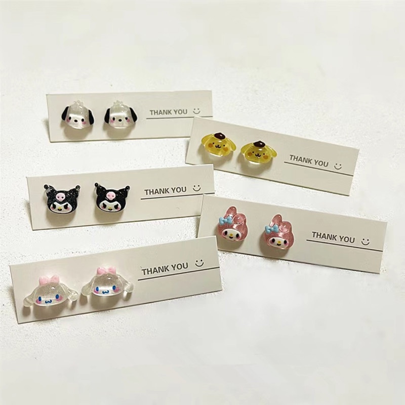 Anting Kodok Kecil Puppy Kartun Cantik Bahan Resin Untuk Wanita