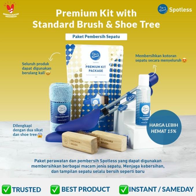 Spotless Shoe Cleaner Starter Kit Premium + Shoe Tree & Standard Brush