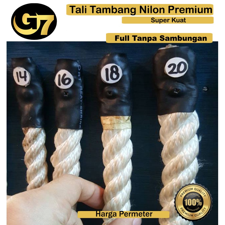 

Tali Nilon Tali Tambang Nylon Rope 18mm 20mm Tali Tambang Besar Tapi PE Tali Tahan Air Tali Tambang Kuat