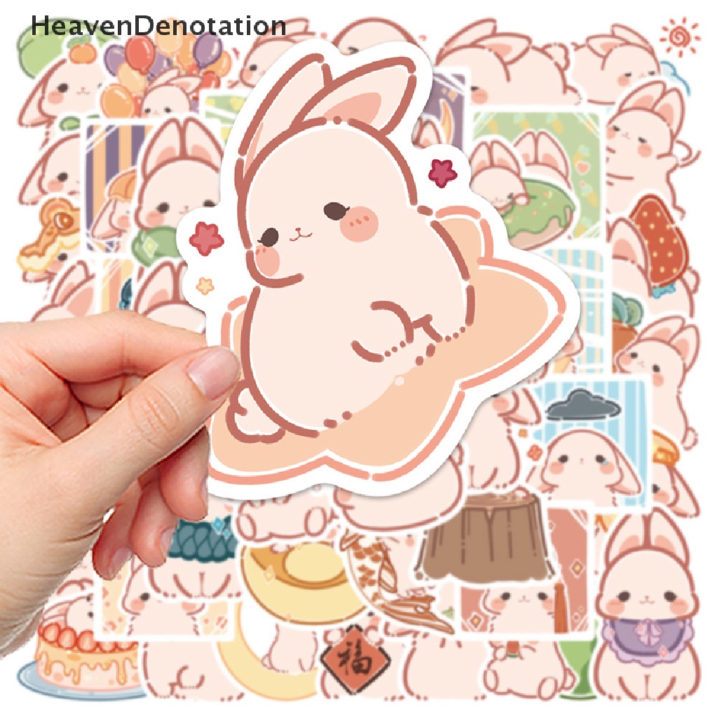 [HeavenDenotation] 50pcs Stiker Kartun Kelinci Lucu Jepang Koper Gitar Stiker Hias HDV