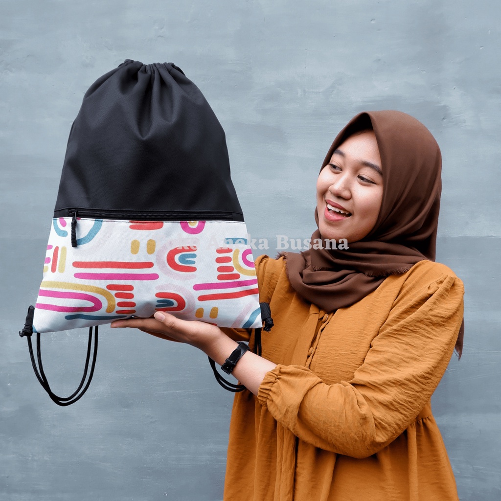 Tas Serut Wanita String Bag Tas Travel Drawstring Bag Tas Ransel Serut Wanita MTS0020