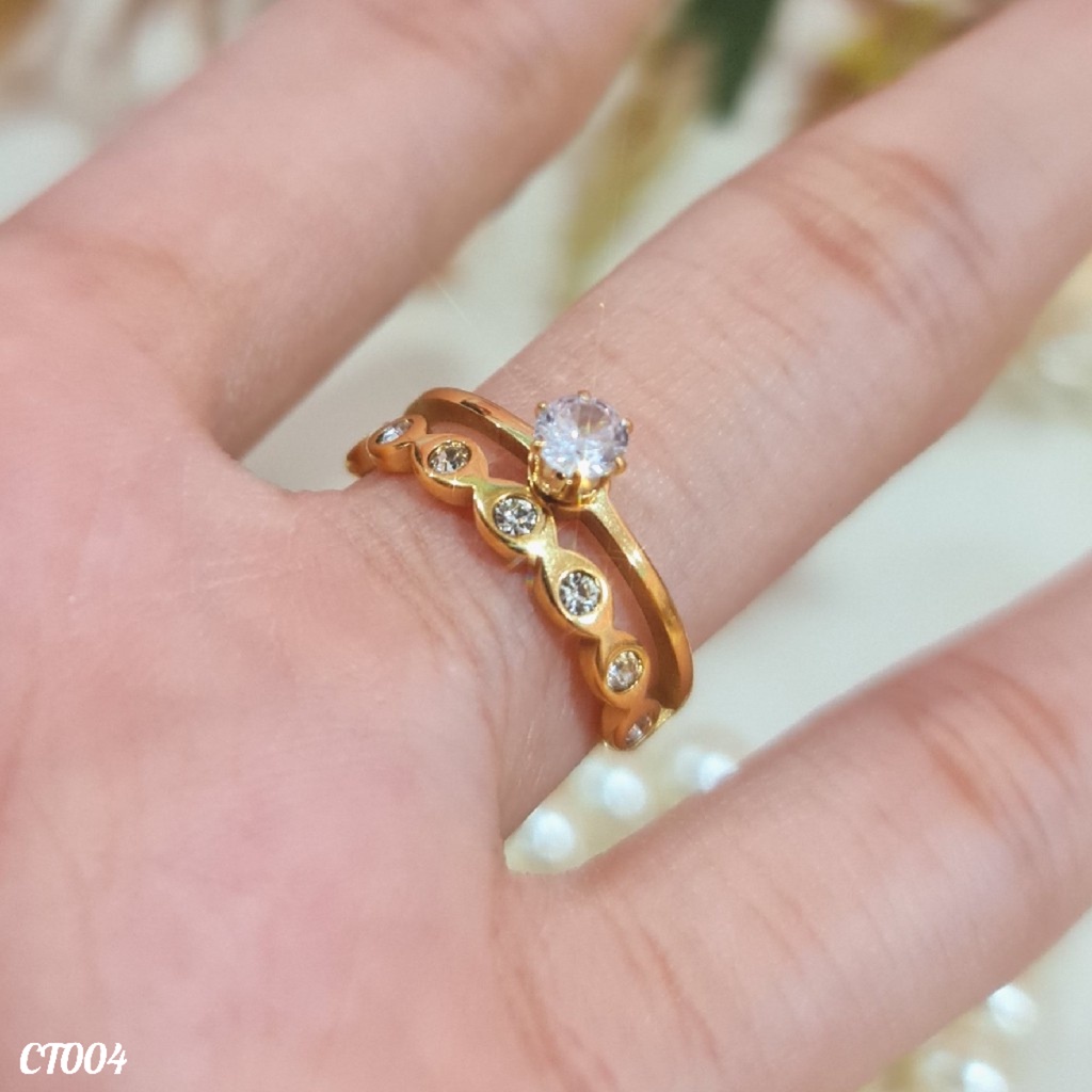 PGX Cincin Titanium Aksesoris Fashion Perhiasan Anti Karat - CT004