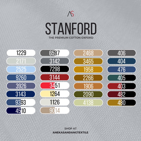 Hnna Kain Ecer Stanford Denim Chambray / Oxford Premium harga per 0,5 yard