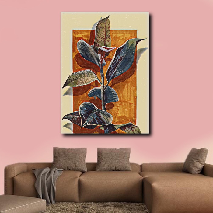 Lukisan dinding kanvas daun minimalis modern simple lukisan dinding kanvas minimalis modern dekorasi