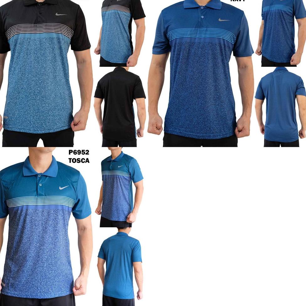 BIG SALE S90 Polo Olahraga Pria P6952 Baju Pakaian Training Kerah Golf Fitness Gym Lari Running Cowo