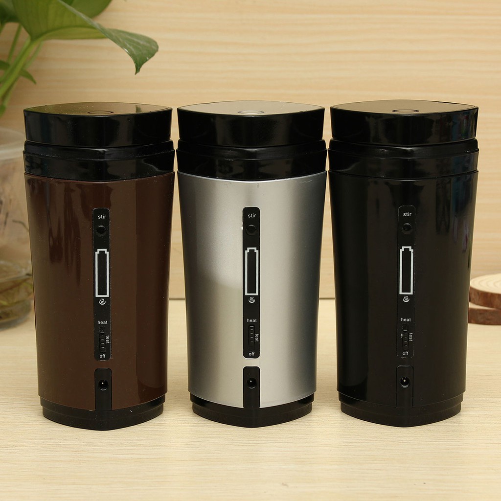 USB Rechargeable Heated Warmer Coffee Mug Cup with Automatic Stirring