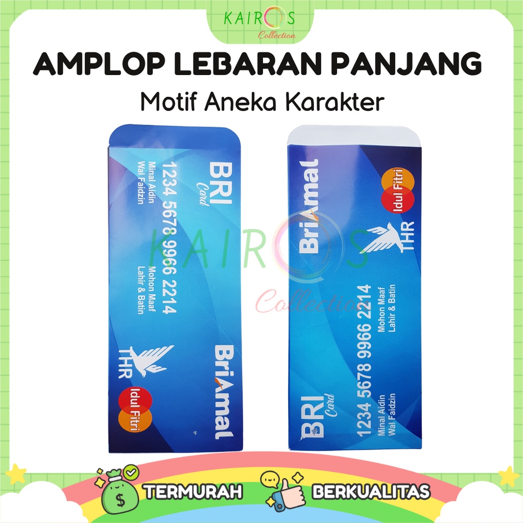 Amplop Lebaran Panjang Aneka Motif  / Angpau (10 pcs)