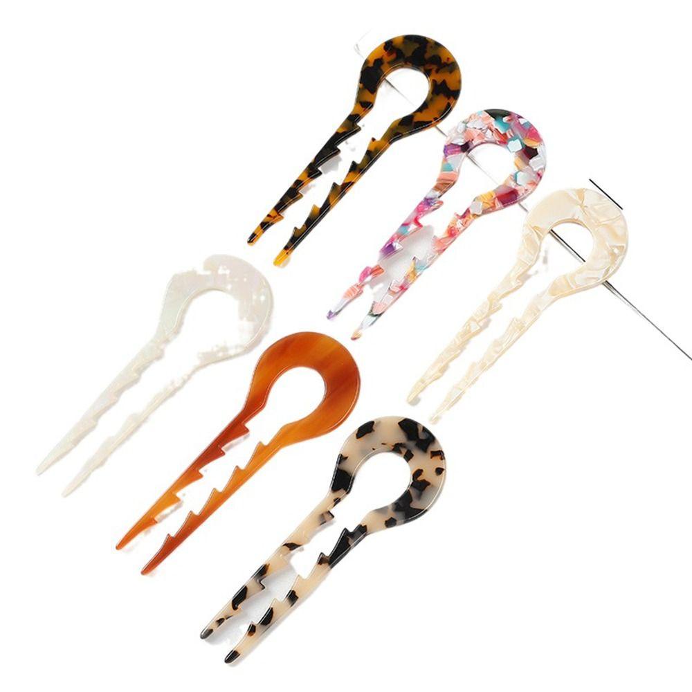 NEEDWAY Needway Hair Stick Rambut Disk Asam Asetat Vintage Gaya Korea Elegan Untuk Perempuan Hair Clip Untuk Wanita Jepit Rambut Berbentuk U